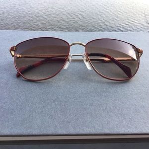 Dakota Smith Regal Red and Gold Metal Sunglasses Handmade in Hong Kong
